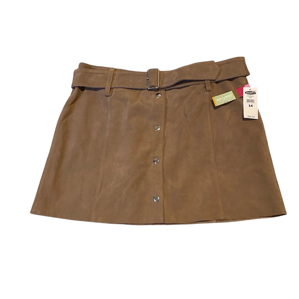 Old Navy NWT Suede Skirt with Button Front